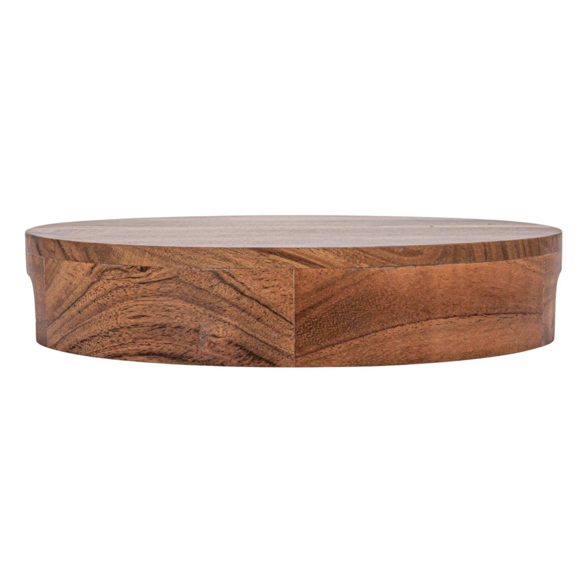 Hello Honey® 10" Natural Acacia Wood Cake Pedestal